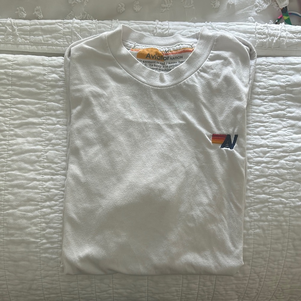 Avaitor Nation White Tee shirt